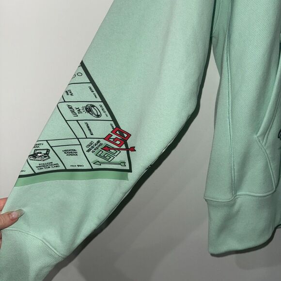 Champion Reverse Weave Hooded Sweatshirt - Monopoly Smoothie Green M - Picture 8 of 14